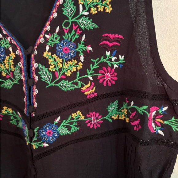 Maeve Embroidered Sleeveless Top vest small - Picture 5 of 7